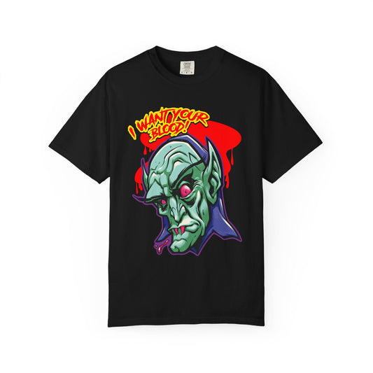 I Want Your Blood! Vampire Graphic Tee Printify