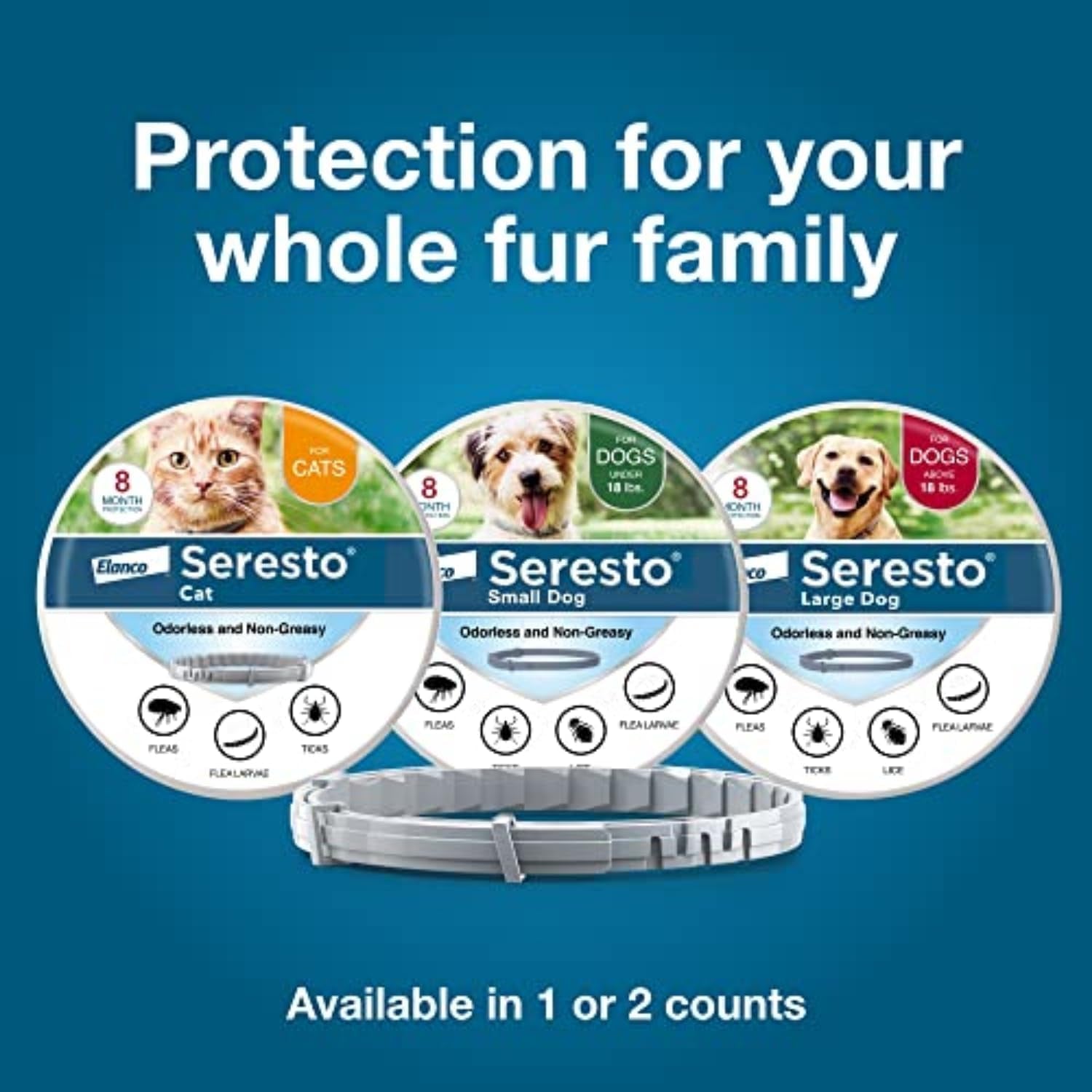 Seresto Flea and Tick Collar for LARGE Dogs NEW & SEALED!
