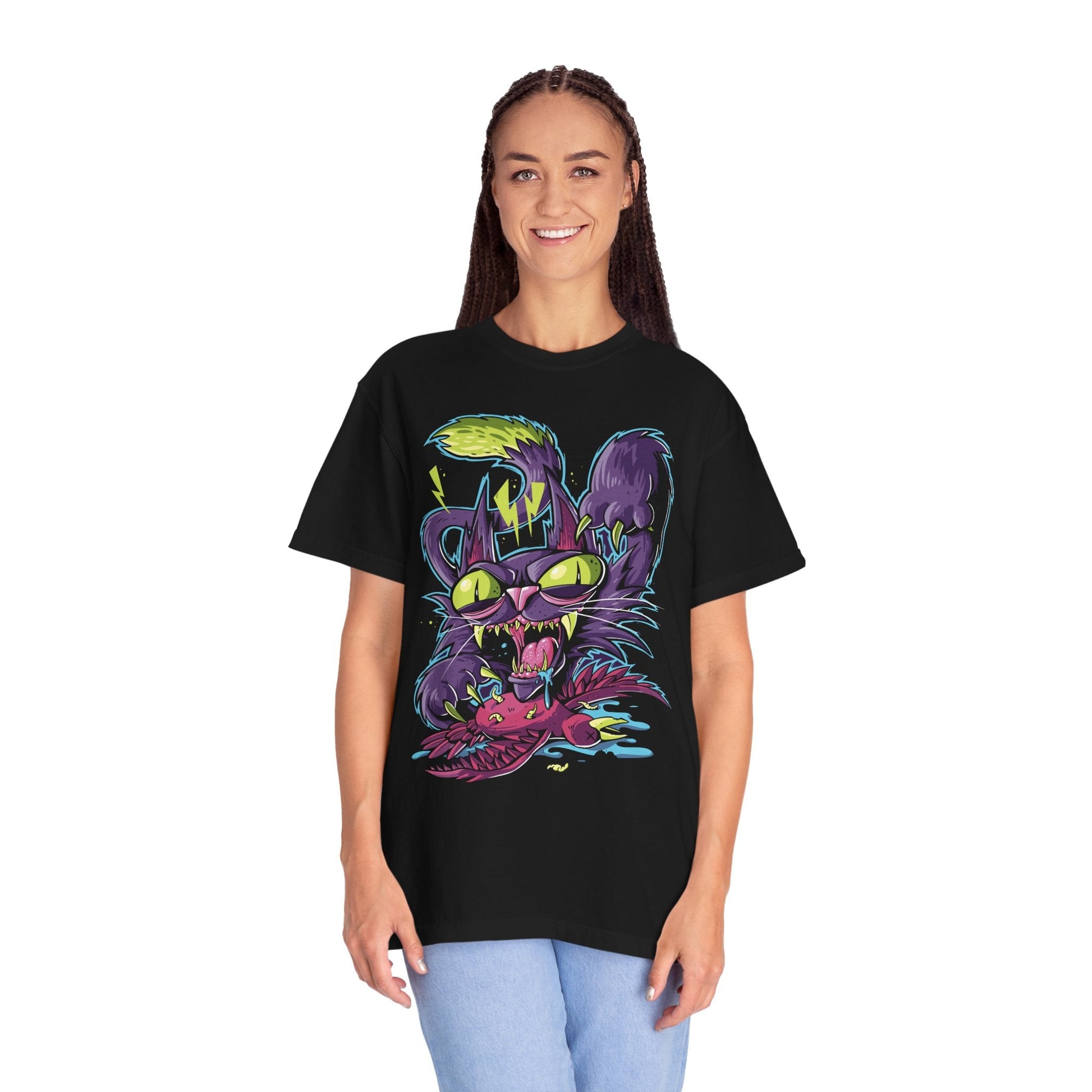 Psycho Cat Tee – Feral Fashion Unleashed Printify