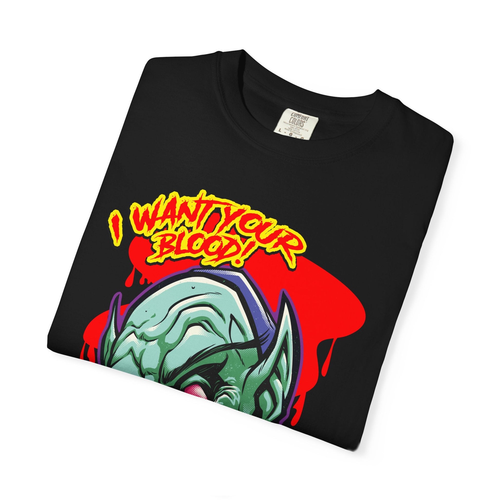 I Want Your Blood! Vampire Graphic Tee Printify
