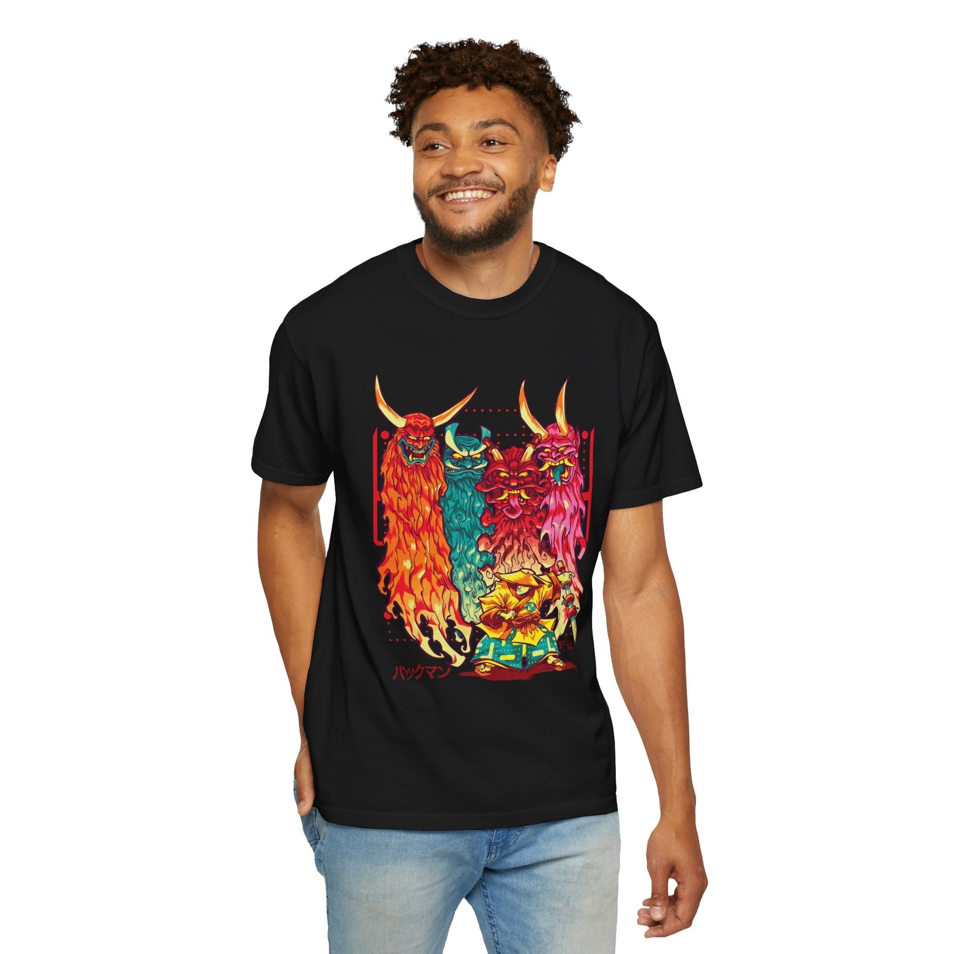 Yokai Samurai T-Shirt – Four Demon Spirits Printify