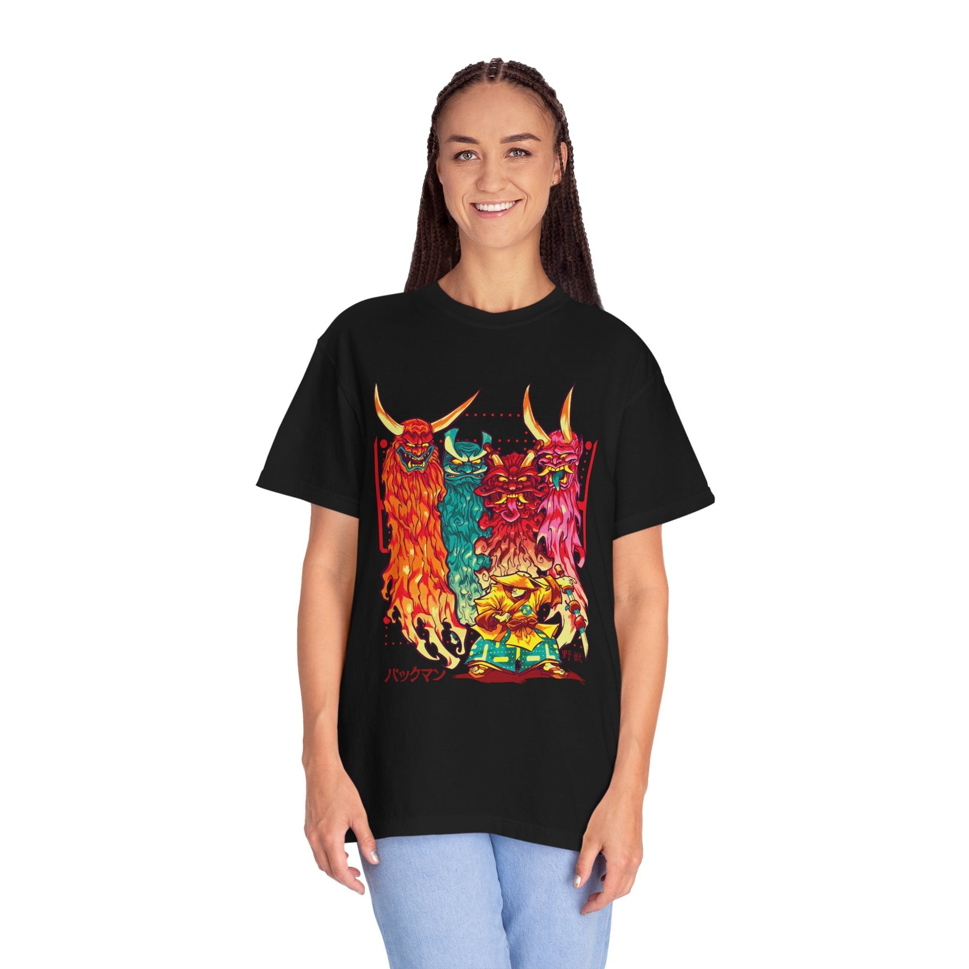 Yokai Samurai T-Shirt – Four Demon Spirits Printify