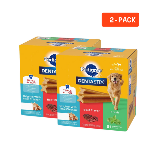 2 Pack Pedigree Dentastix Treats for Dogs Variety Pack, 2.73 lb