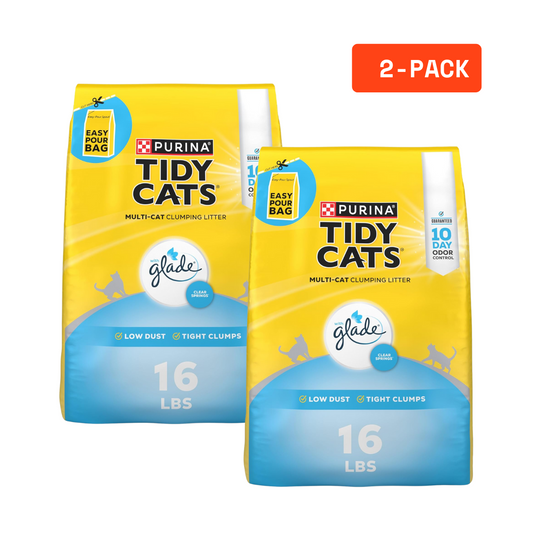 2Pack Purina  Clumping Multi Cat Litter, Glade Clear Springs - 16 Lb. Bag