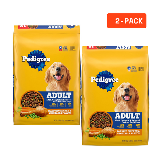 2Pack Complete Nutrition Adult Dry Dog Food, Roasted Chicken & Vegetable Flavor, 18 Lb