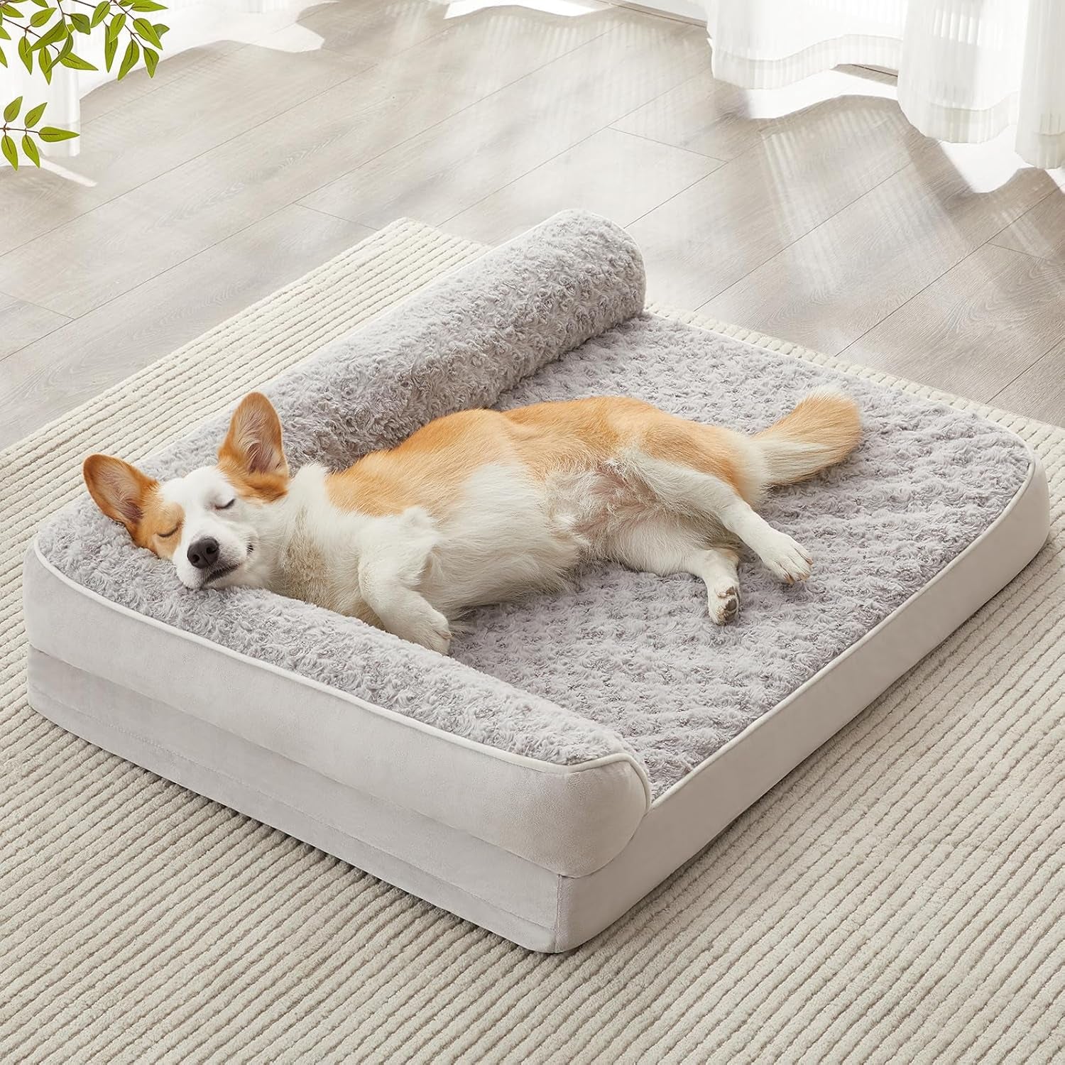 Orthopedic Dog Bed for Extra Large Dogs-Big Waterproof Sofa Dog Bed with Removable Washable Cover, Large Pet Bed with Waterproof Lining and Nonskid Bottom,Pet Bed for Large Dogs