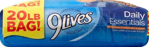 2 Bag 9Lives Daily Essentials Dry Cat Food, 20-Pound Bag