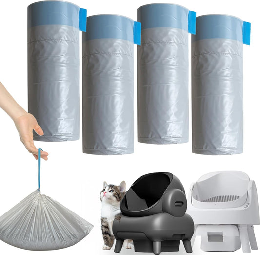 80 Count Litter Bags Compatible with NeakasaM1 and Petpivot Autoscooper