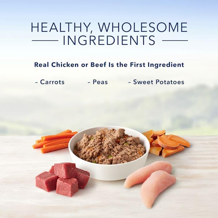 Blue Buffalo Chicken & Beef Pate Wet Dog Food for Adult Dogs - 12.5oz/6ct