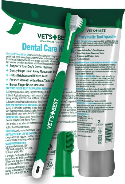 Dog Toothpaste & Dog Toothbrush, Dental Kit, Plaque Remover for Teeth