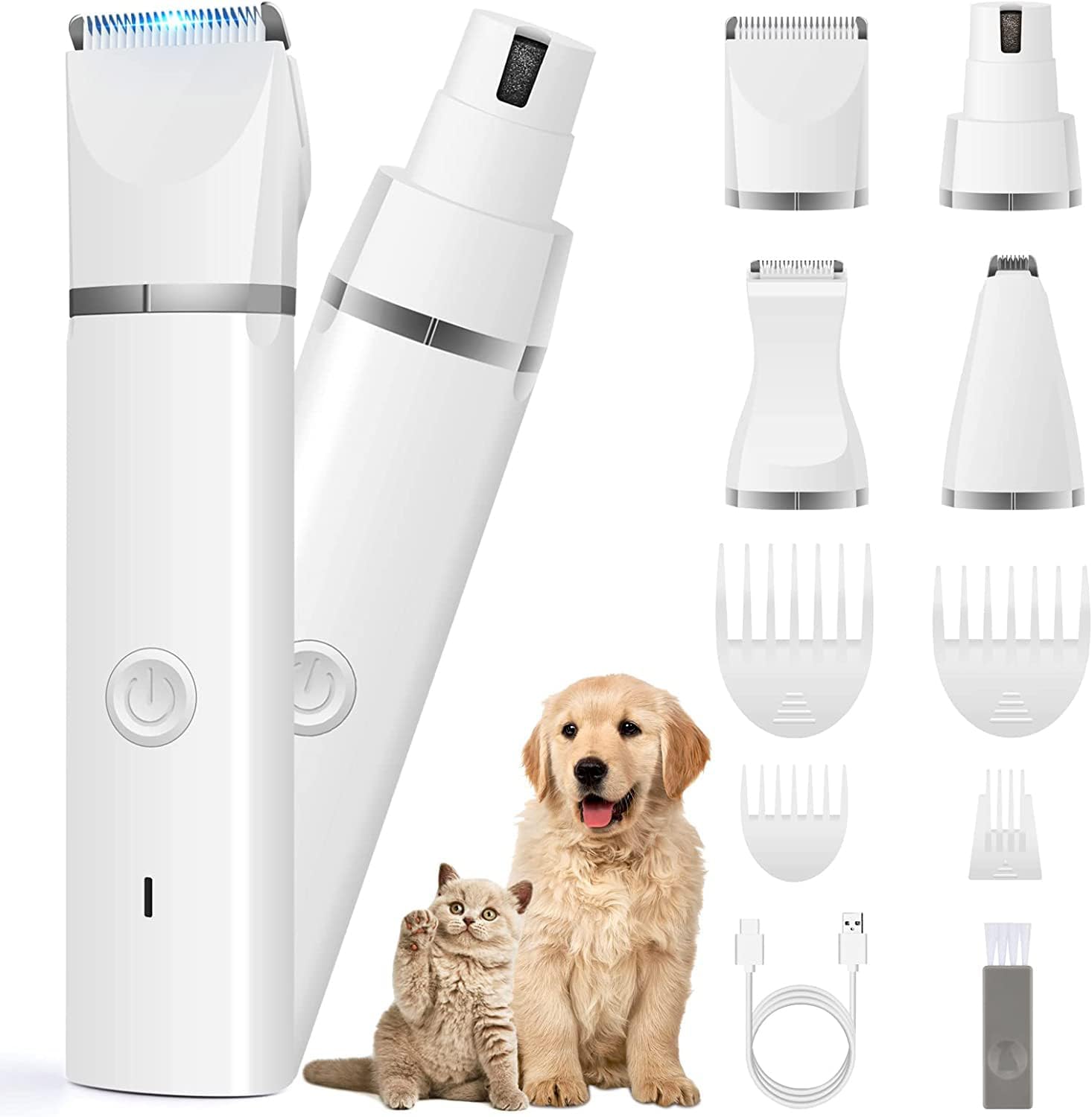 Dog Clippers Grooming Kit Hair Clipper-Low Noise Paw Trimmer