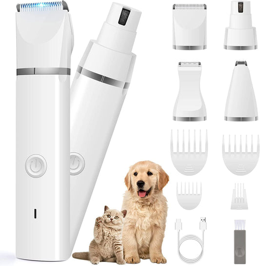 Dog Clippers Grooming Kit Hair Clipper-Low Noise Paw Trimmer