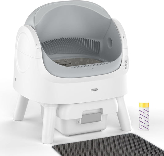 Self Cleaning Cat Litter Box, Automatic Cat Litter Box for Multiple Cats