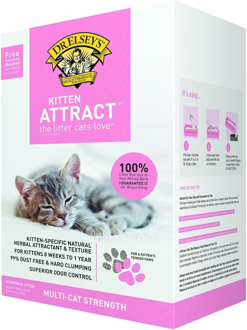 2 Pack Dr. Elsey's Precious Cat Multi-Cat Clumping Unscented Clay Cat Litter