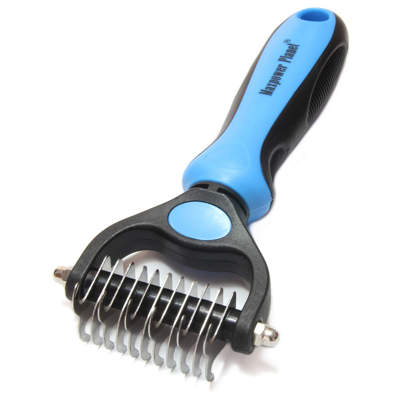 Hair Brush - Double Sided Shedding, Dematting Undercoat Rake for Dogs and Cats