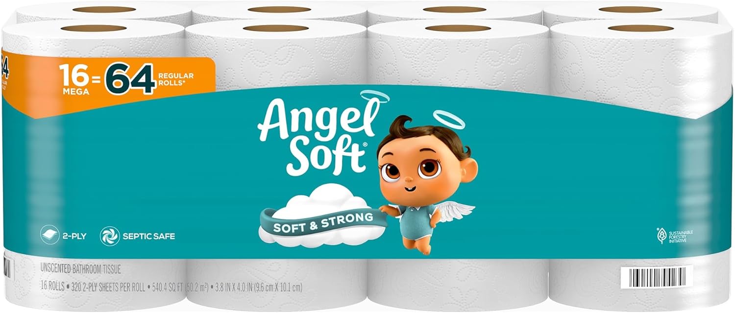 Angel Soft Toilet Paper Mega Count 16