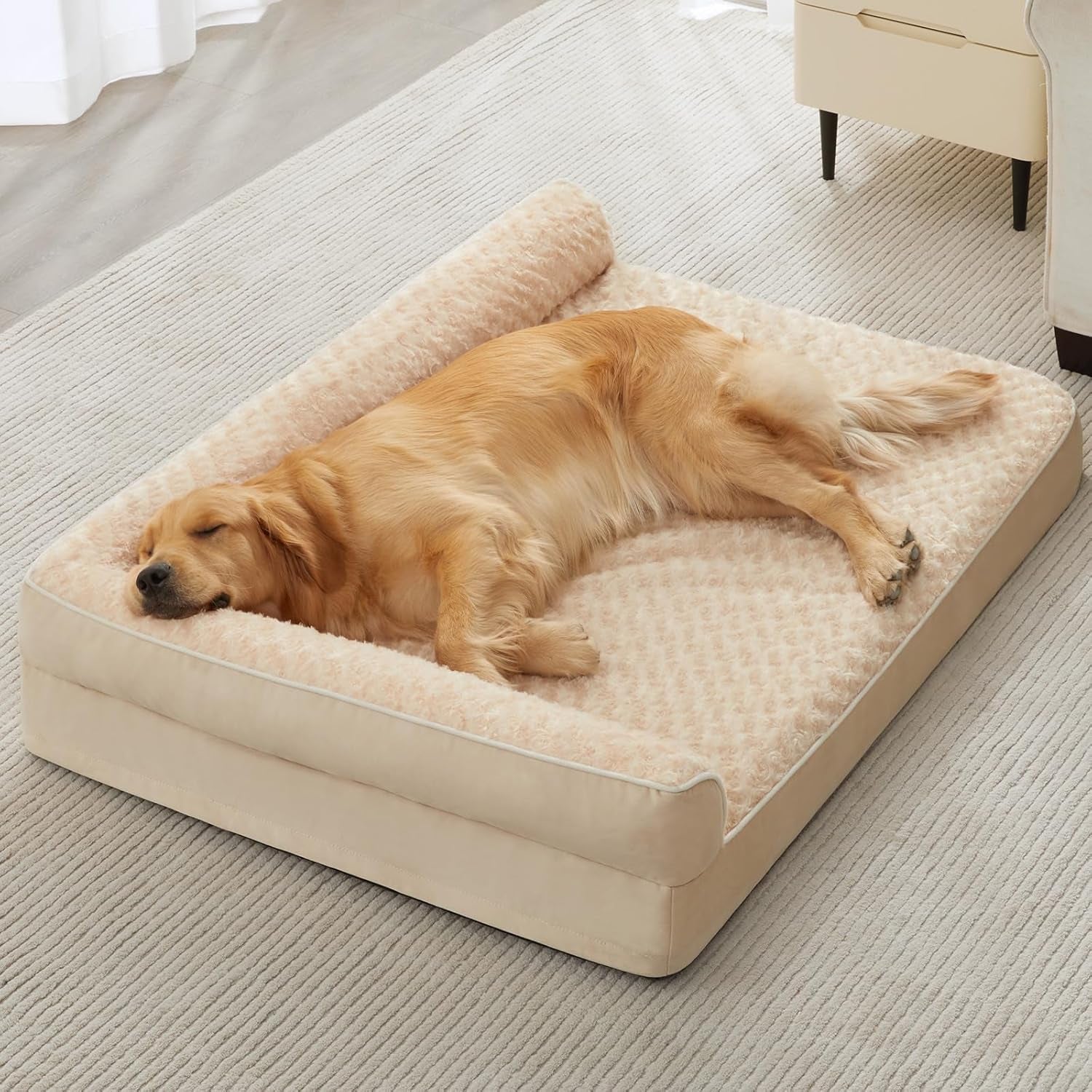 Orthopedic Dog Bed for Extra Large Dogs-Big Waterproof Sofa Dog Bed with Removable Washable Cover, Large Pet Bed with Waterproof Lining and Nonskid Bottom,Pet Bed for Large Dogs
