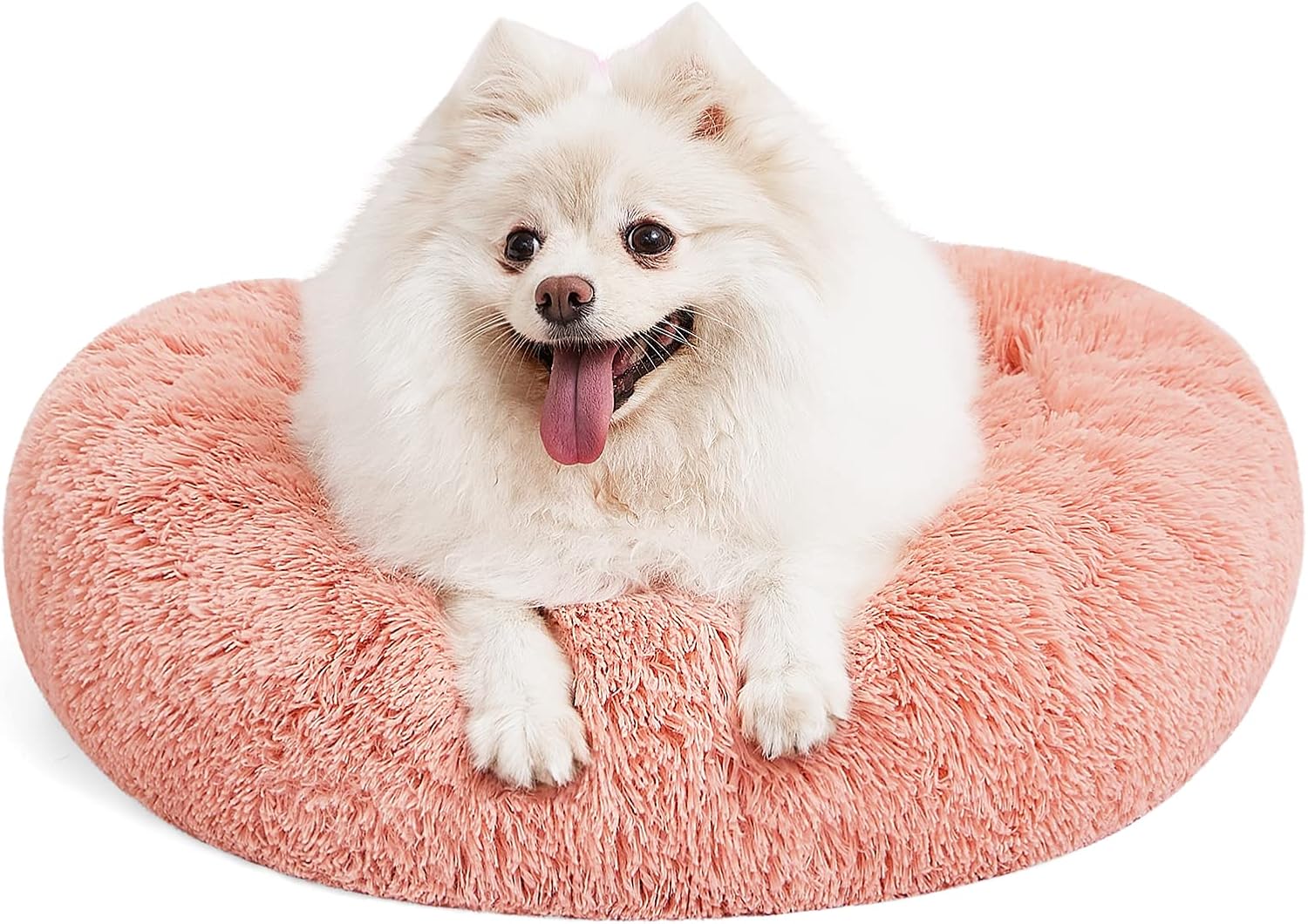 Dog Bed Comfortable Donut Cuddler Round Pet Beds Ultra Soft Washable Dog