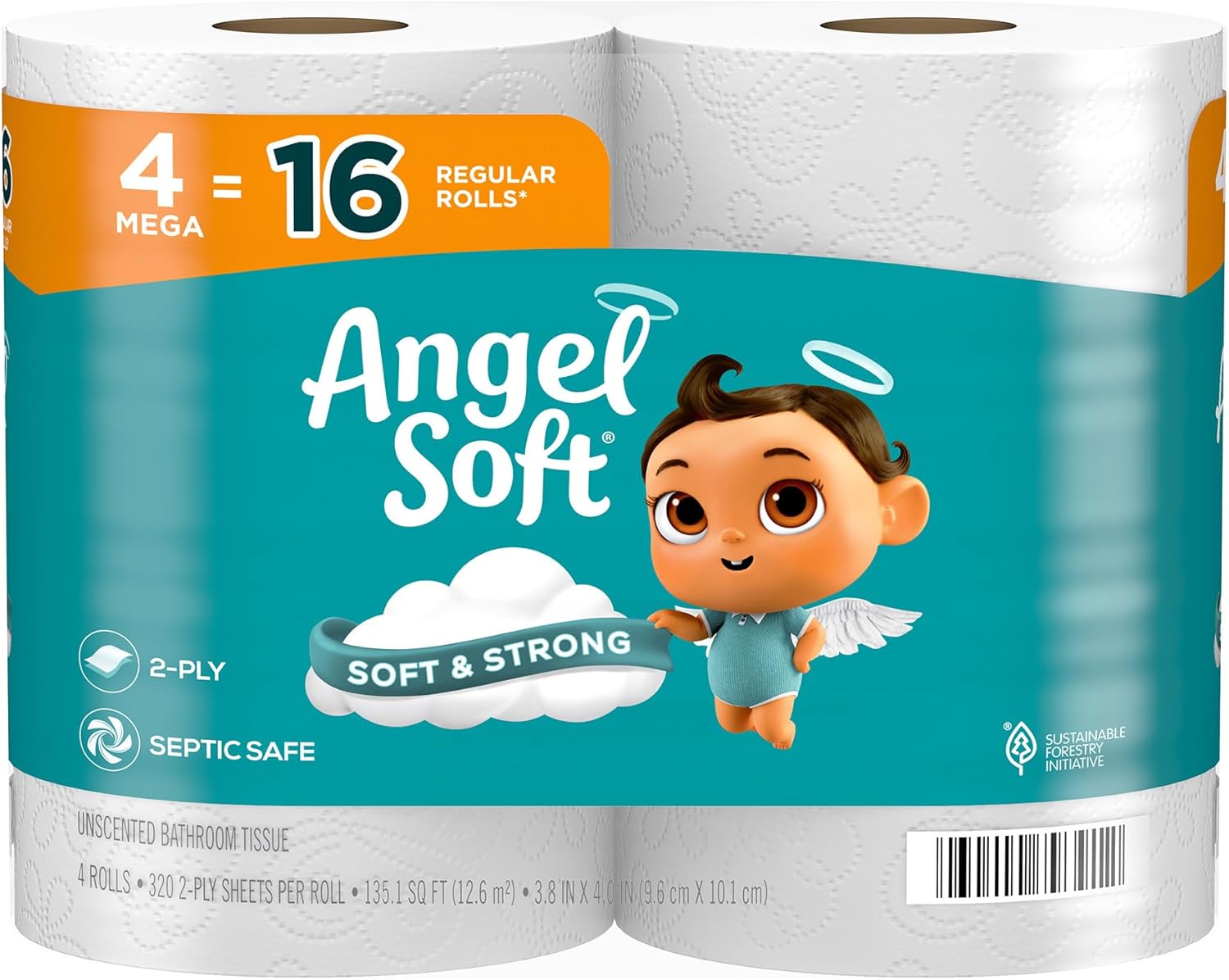 Angel Soft Toilet Paper Mega Count 16