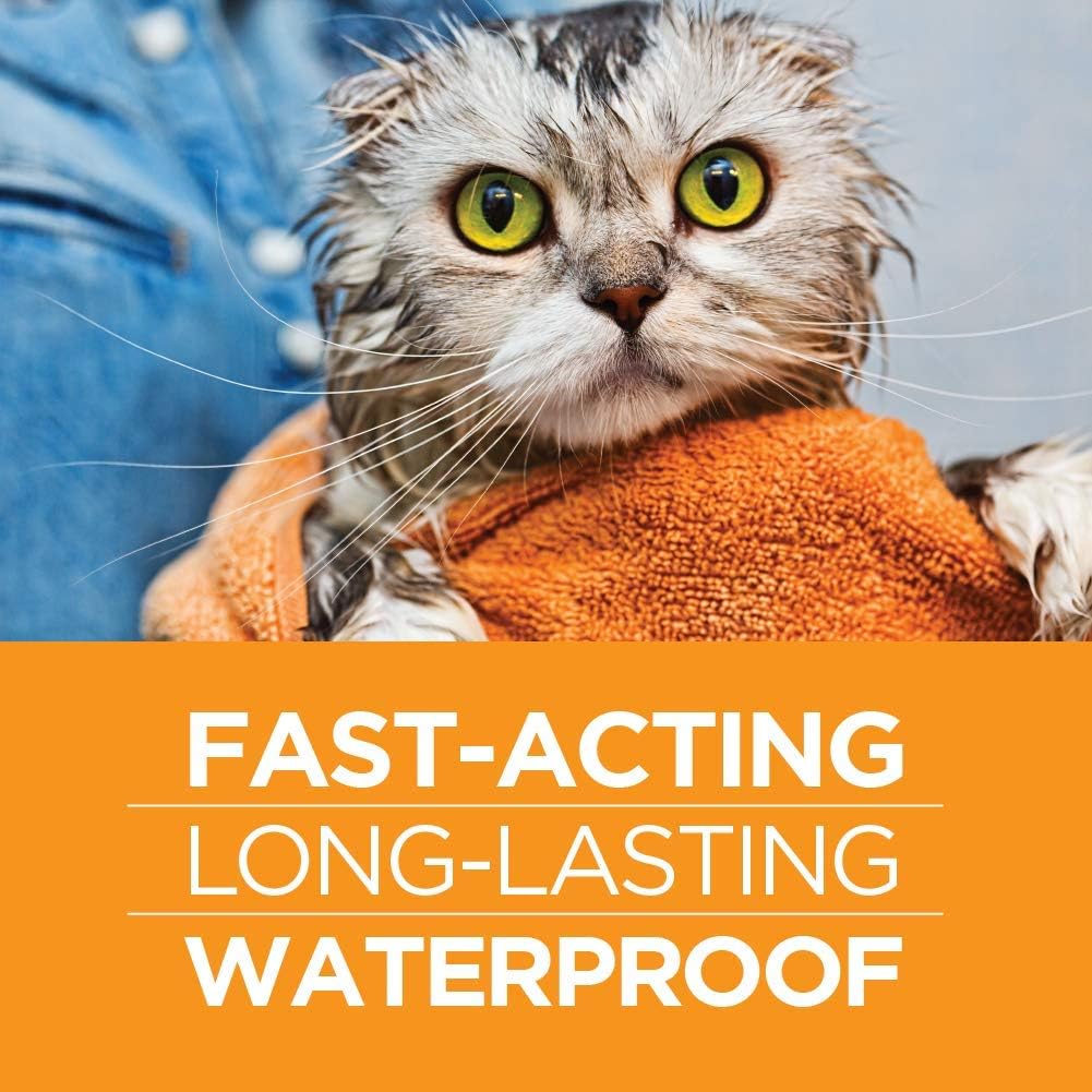 Firstact plus Flea and Tick Topical for Cats over 1.5Lbs, 3 Dose Waterproof Flea and Tick Control/Prevention for 3 Months