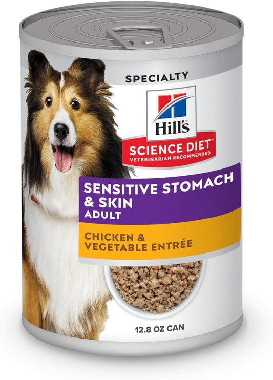 Hill's Science Diet Sensitive Stomach & Skin, Adult 1-6, Wet Dog Food/Case of 12