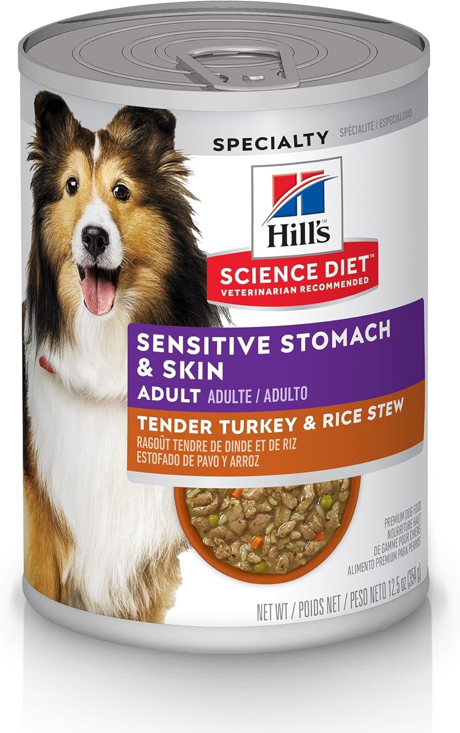 Hill's Science Diet Sensitive Stomach & Skin, Adult 1-6, Wet Dog Food/Case of 12