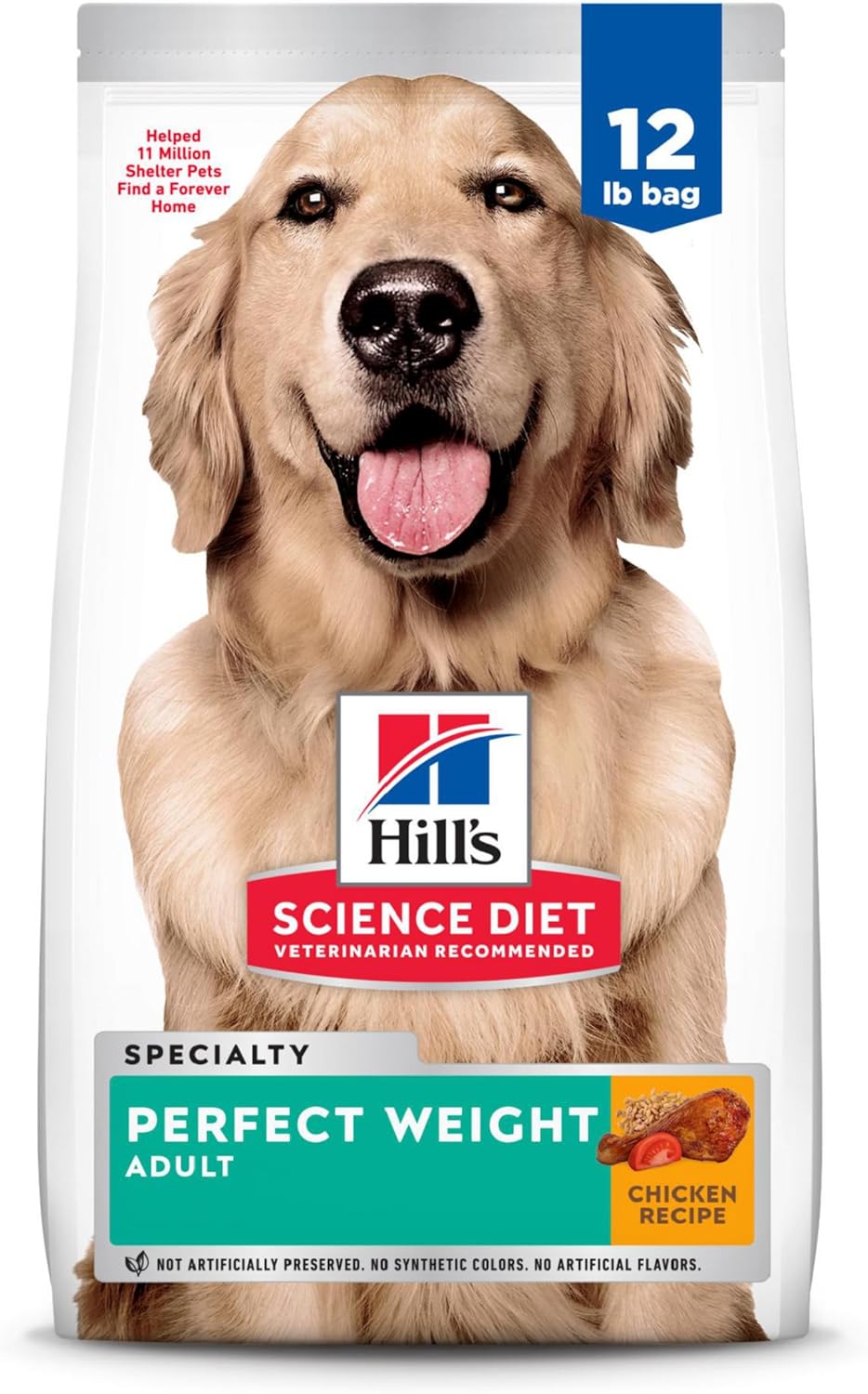 Hill's Science Diet Adult Perfect Weight Chicken Recipe Dry Dog Food, 25-lb bag