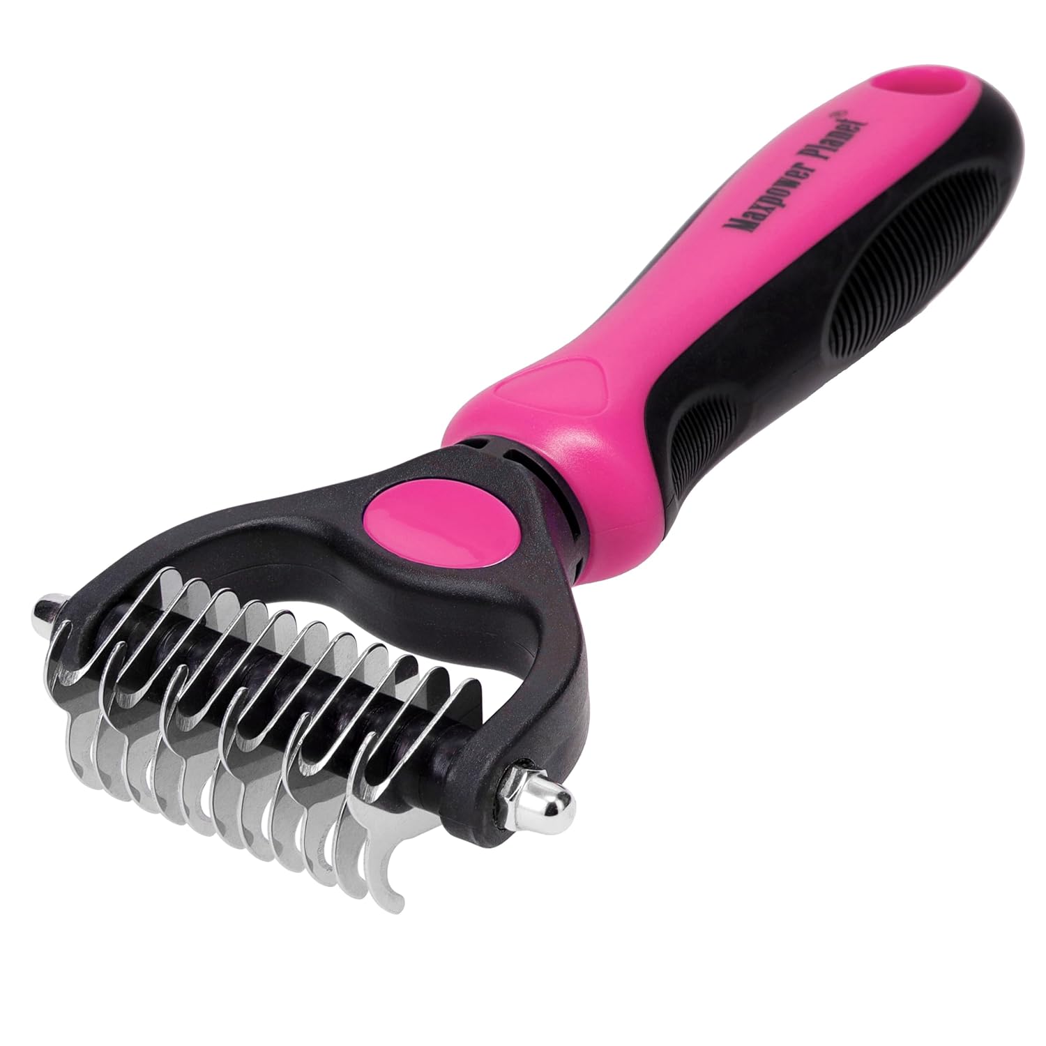 Hair Brush - Double Sided Shedding, Dematting Undercoat Rake for Dogs and Cats