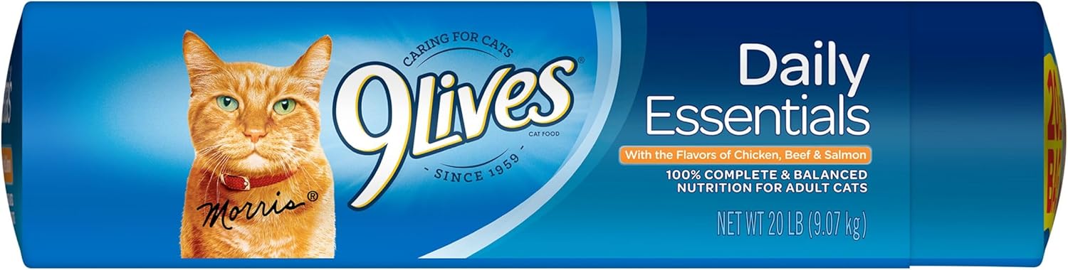 2 Bag 9Lives Daily Essentials Dry Cat Food, 20-Pound Bag