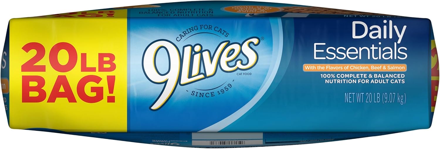2 Bag 9Lives Daily Essentials Dry Cat Food, 20-Pound Bag