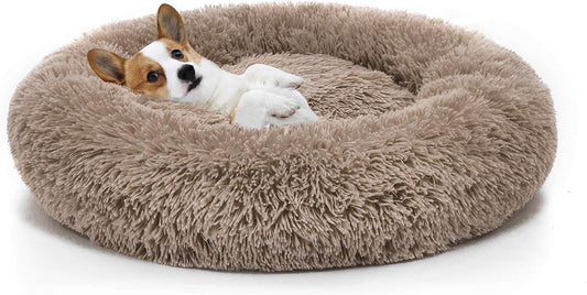 Dog Bed Comfortable Donut Cuddler Round Pet Beds Ultra Soft Washable Dog
