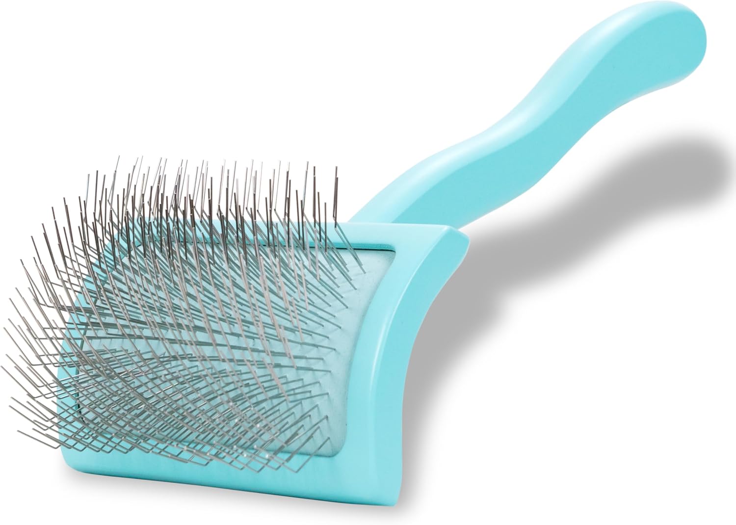 Chris Christensen Big G Dog Slicker Brush for Grooming, GroomGrip Coating, Coral