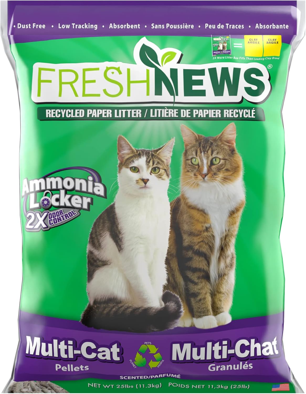 Recycled Paper, Original Pellet Cat Litter, 25 Pound
