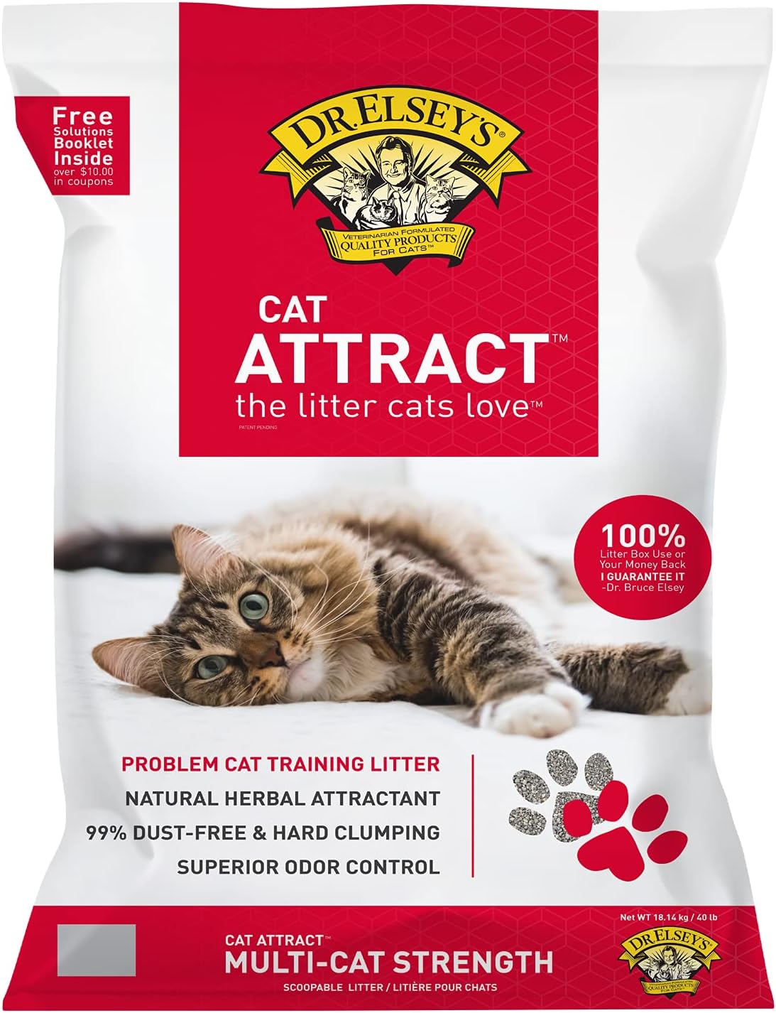 2 Pack Dr. Elsey's Precious Cat Multi-Cat Clumping Unscented Clay Cat Litter