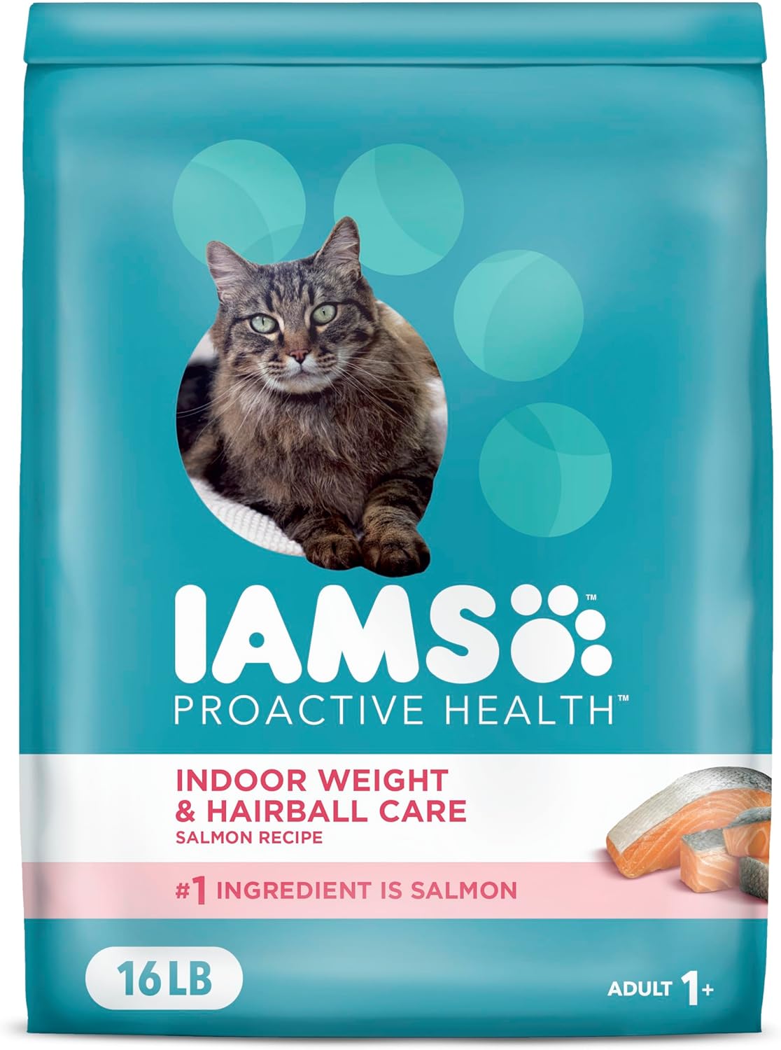 Iams ProActive Health Indoor Weight & Hairball Care Adult Dry Cat Food,22lb