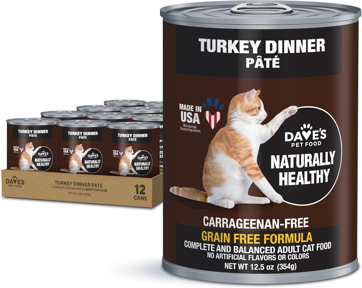 Pet Food Grain Free Wet Canned Cat Food (Turkey) Added Vitamins & Minerals