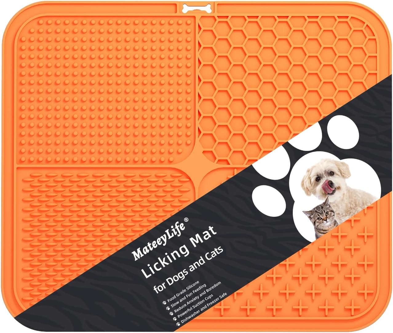 2PCS Lick Mat for Dogs and Cats with Suction Cups (Size: 6" x 6")
