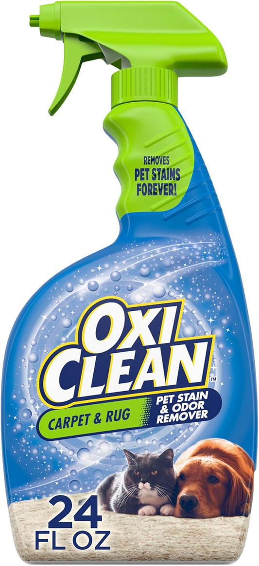 Carpet and Rug Cleaner, Pet Stain and Odor Remover Spray, 24 Fl Oz