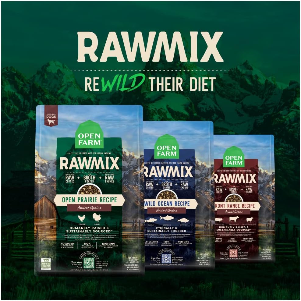 RawMix Dry Dog Food with Ancient Grains, 3.5lb Bag