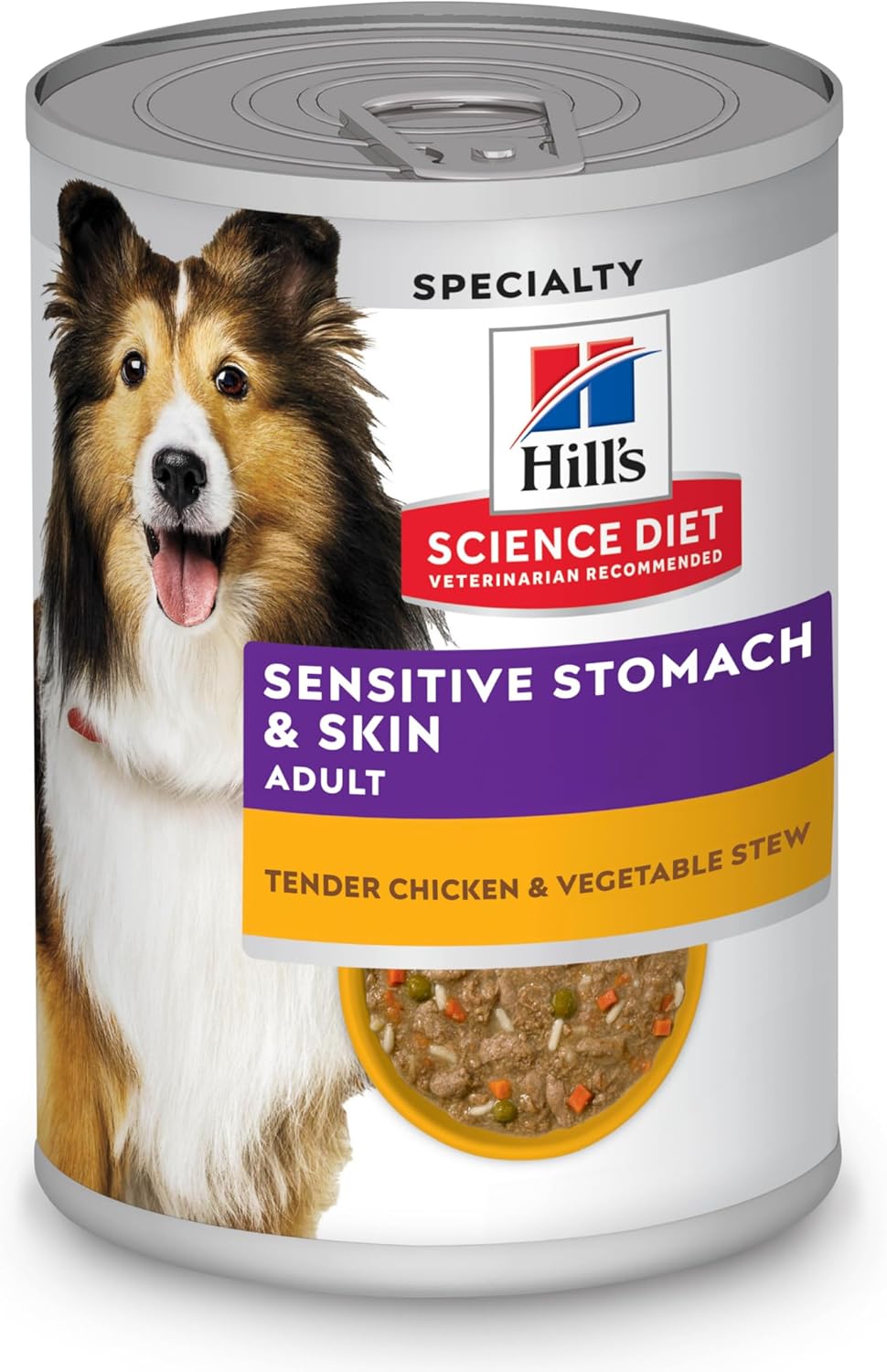 Hill's Science Diet Sensitive Stomach & Skin, Adult 1-6, Wet Dog Food/Case of 12