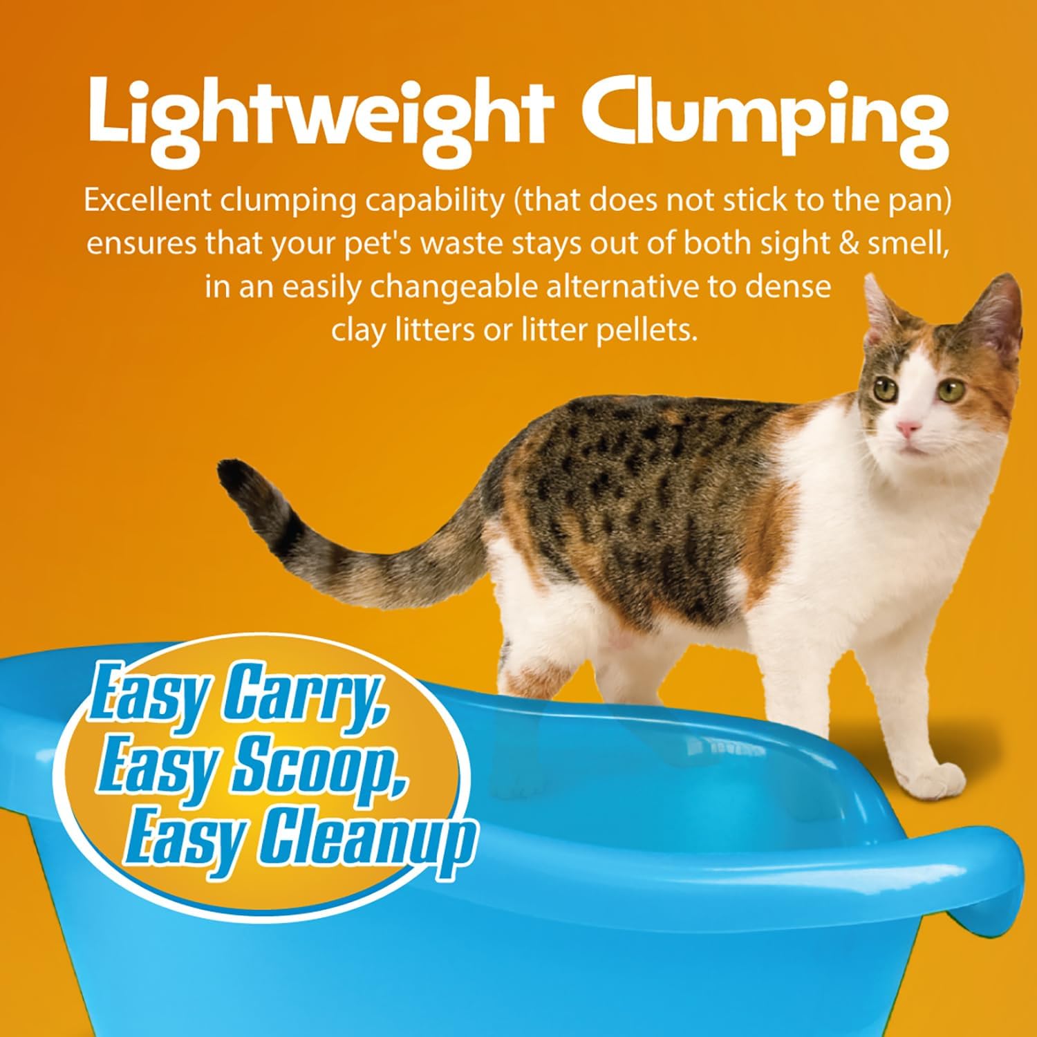 20 lb Unscented Clumping Cat Litter Made from Grass - Biodegradable & Safe