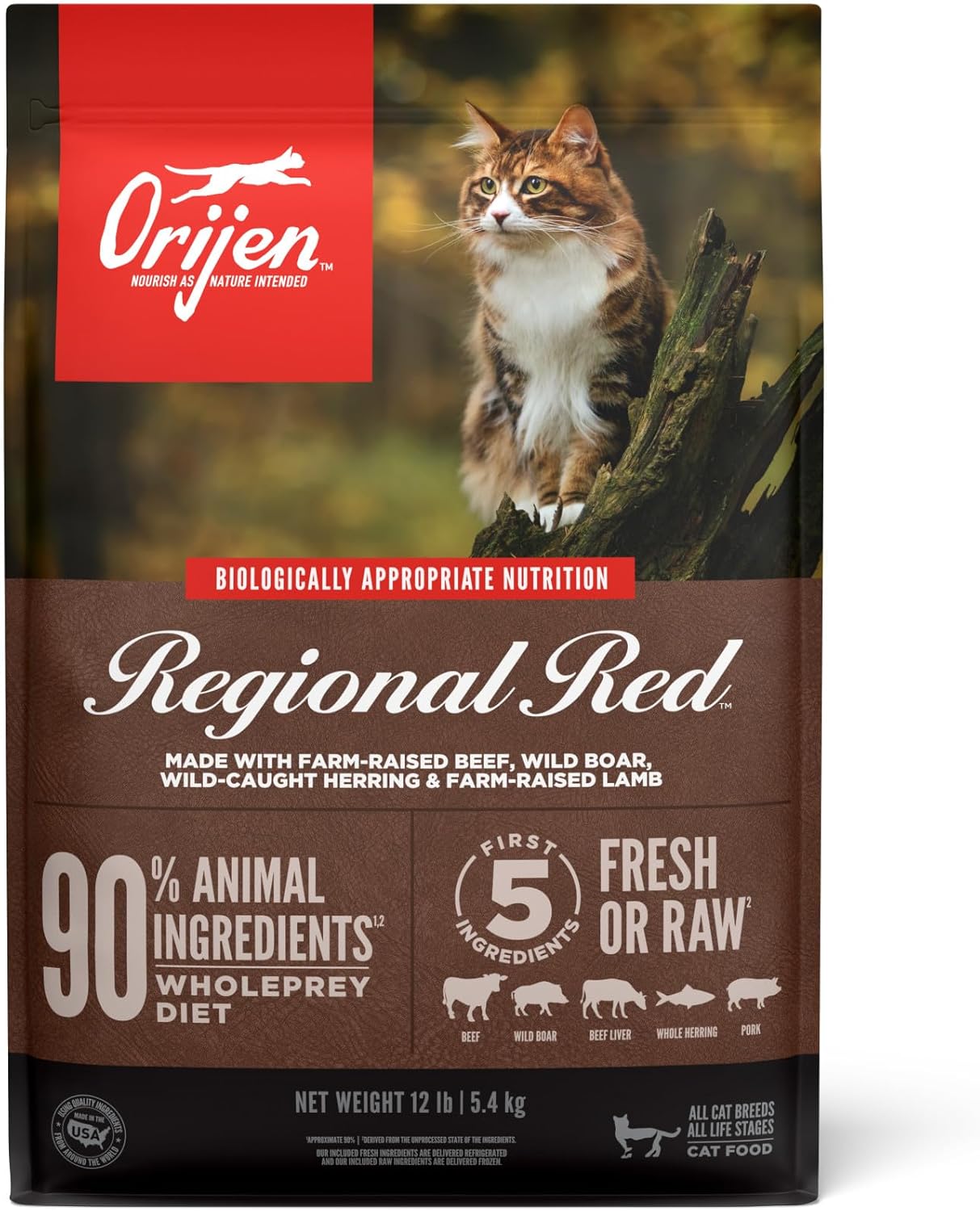 Grain Free High Protein Premium Dry Cat Food Original Recipe 12Lb Bag