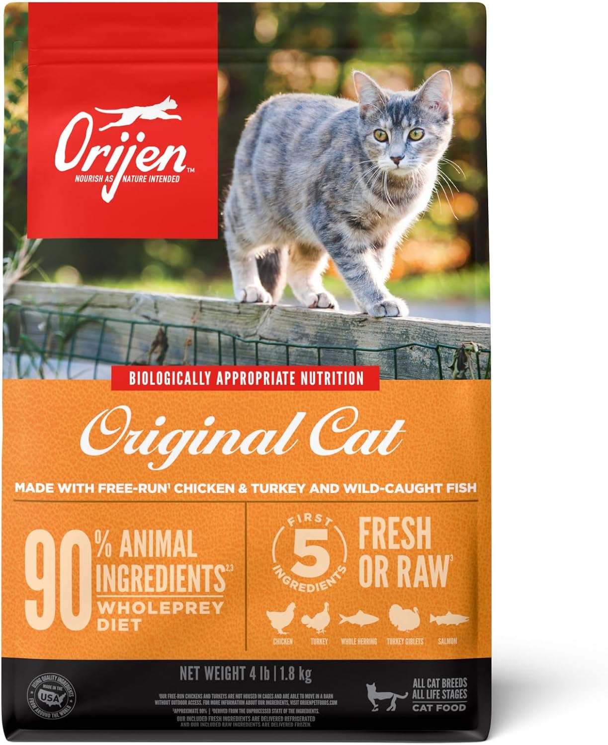 Grain Free High Protein Premium Dry Cat Food Original Recipe 12Lb Bag