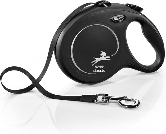 Flexi 26ft Retractable Dog Leash Medium Black Premium Quality Safety Control