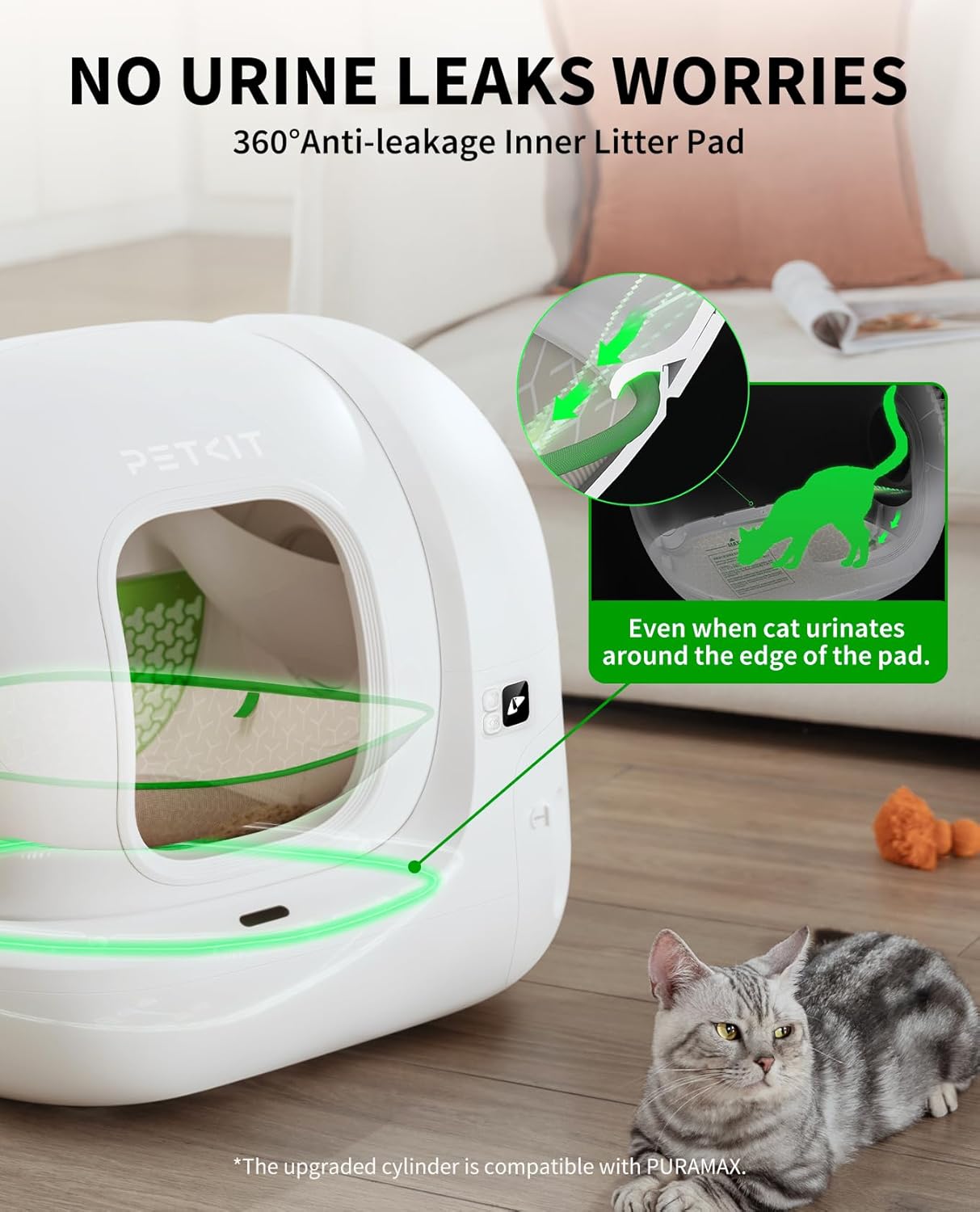 PETKIT PuraMAX 2 Automatic Smart Cat Litter Box Self-Cleaning Cat Litter Box