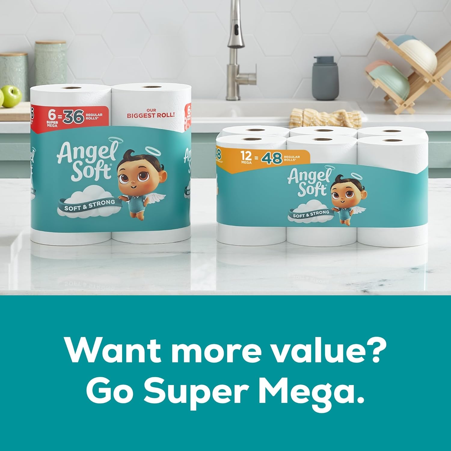 Angel Soft Toilet Paper Mega Count 16