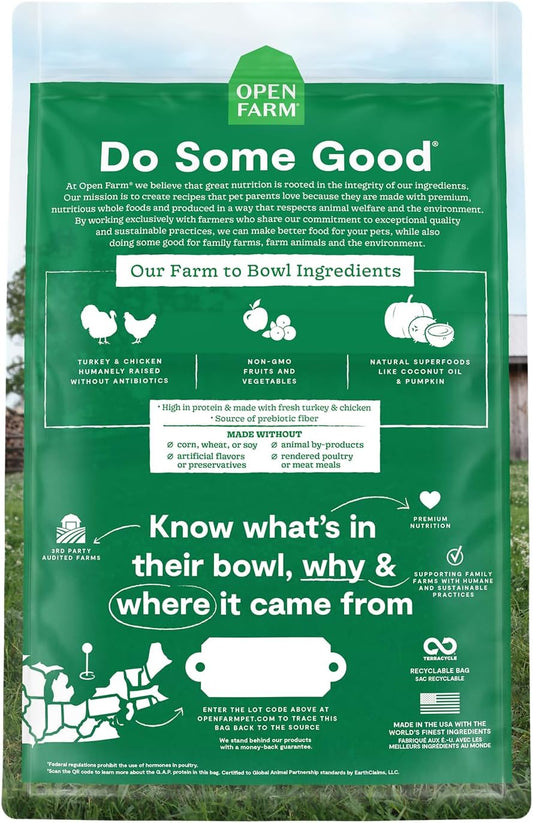 Open Farm Turkey Chicken Cat Food 4lb Grain Free Crunchy Recipe