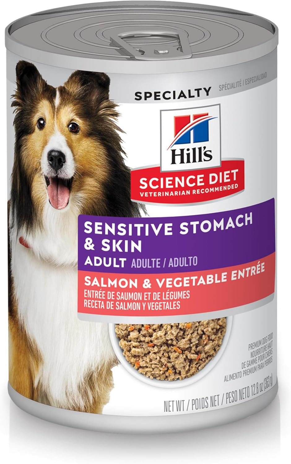 Hill's Science Diet Sensitive Stomach & Skin, Adult 1-6, Wet Dog Food/Case of 12