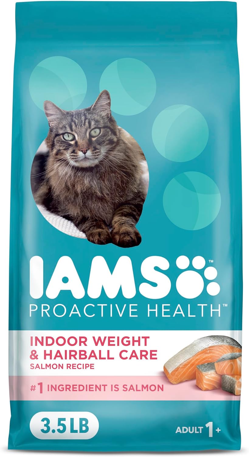 Iams ProActive Health Indoor Weight & Hairball Care Adult Dry Cat Food,22lb