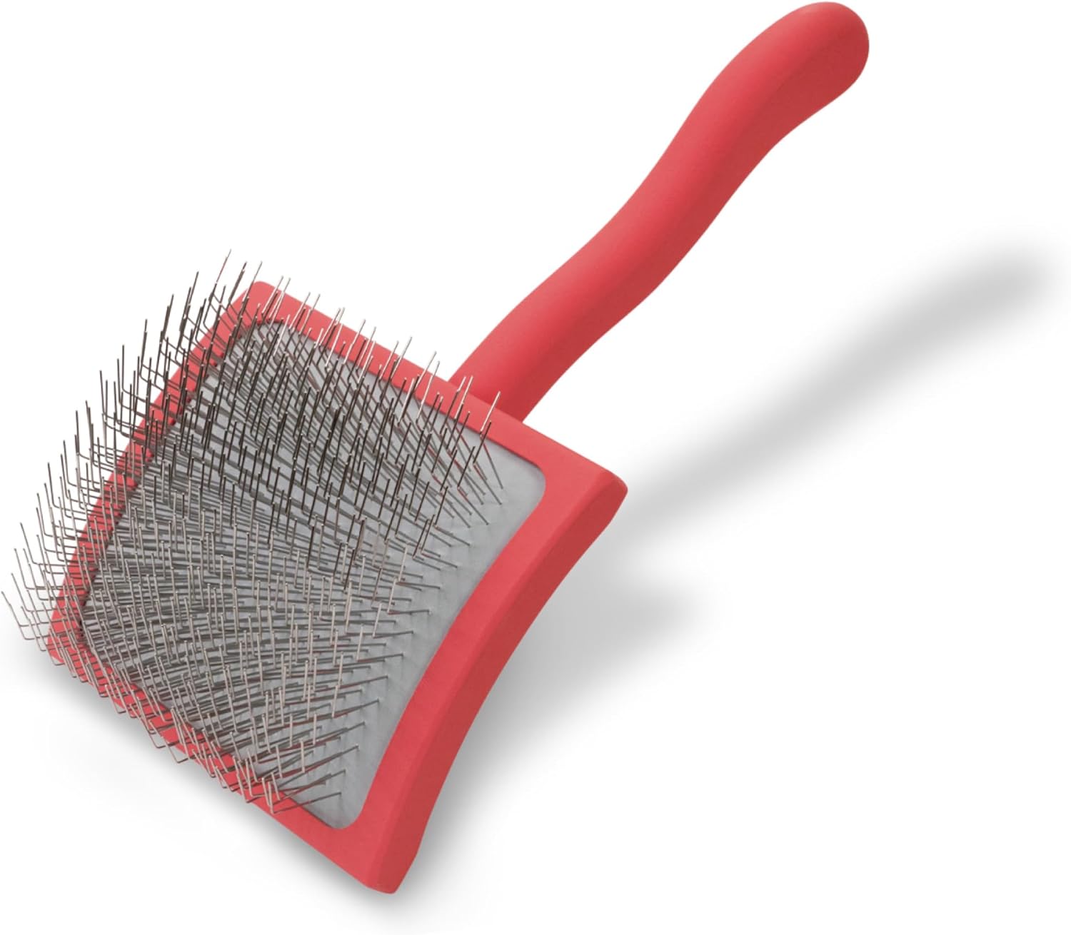 Chris Christensen Big G Dog Slicker Brush for Grooming, GroomGrip Coating, Coral